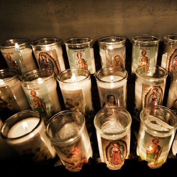wholesale santeria 7 day glass cup candles