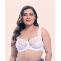 Soutien-gorge à armatures en dentelle festonnée grande taille