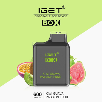 Iget बॉक्स 2% डिस्पोजेबल vape 600 पफ्स