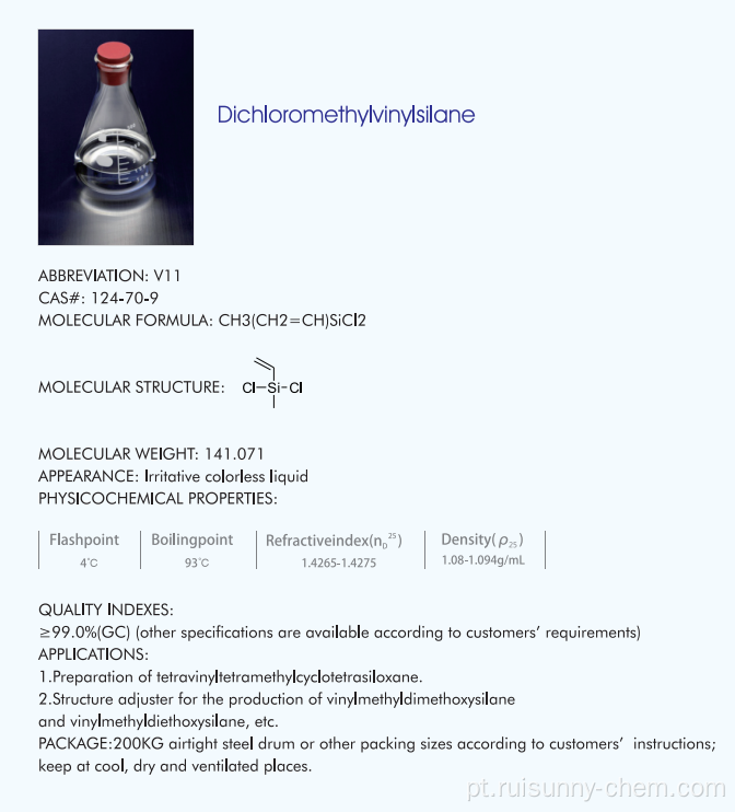 CAS no.: 124-70-9 metil vinil diclorosilano