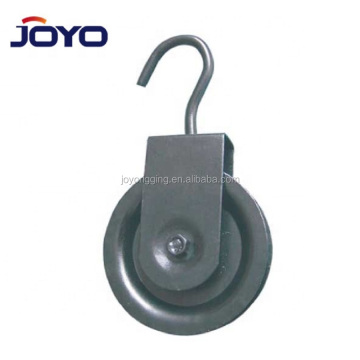 Black Painted Casting Snatch Chain Pulley Block with Hook