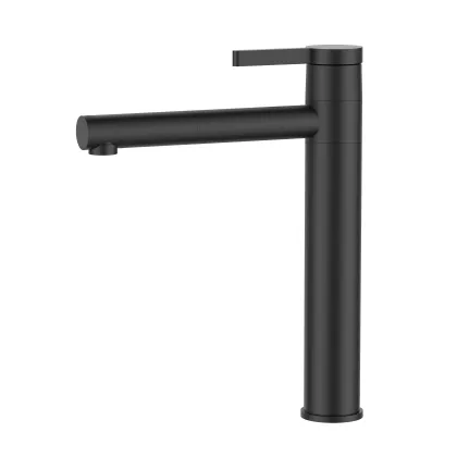 Rotatable Spout White and Gold Body Counter Basin Faucet