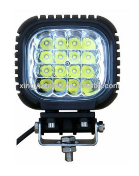 ROUND CHROME, WHITE 16LED, REVERSE, CAMPING, TRUCK, WORK LIGHT 9-32V DC