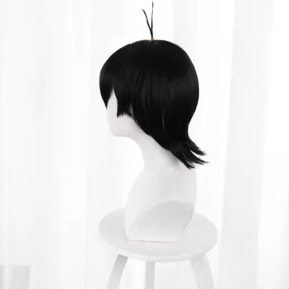 35cm Short Black Synthetic Wig for Chinen Miya Cosplay from SK8 the Infinity