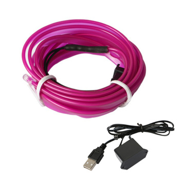 USB 2.3mm 5m LED EL WIRE COND LIGHT -DIY 자동차 내부 분위기 조명