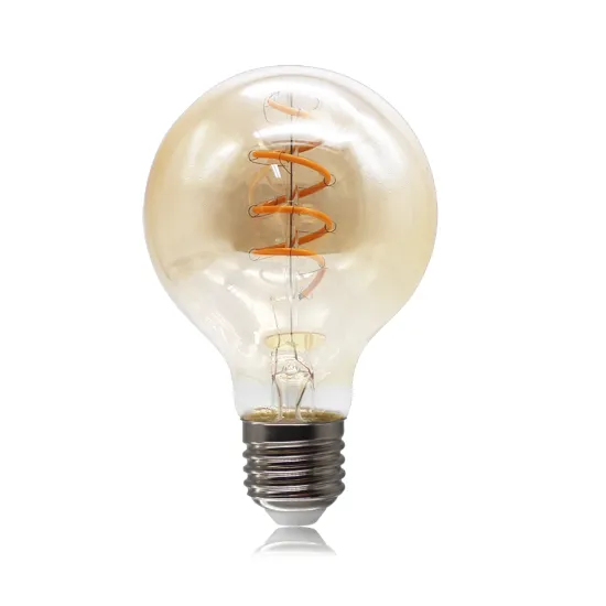 Indoor Home Restaurant Decoration E27 E26 4w Spiral Filament G80 Globe LED Bulb