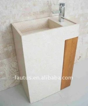 natual stone bathroom vessel sink vanity combo