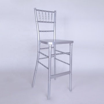 Silver Solid Wood Birch Chiavari Bar Chair for Hotel and Banquet