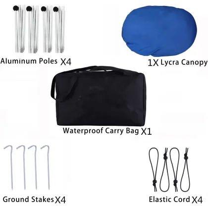 Customized Outdoor Pop-up Beach Sun-shading Canopy Awning with Sand Bags for Travel