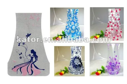 Reusable plastic vase / plastic folding vase / cheap plastic vases