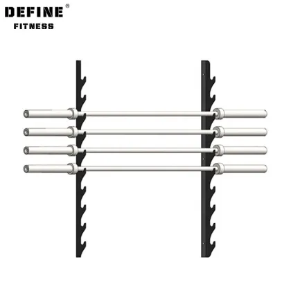 Fitness Gym: Wall-Mounted Barbell Rack and Barbell Holder Solutions