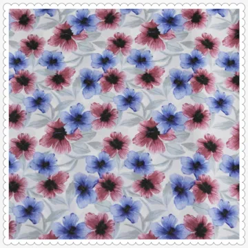 100% polyester printed dress fabrics