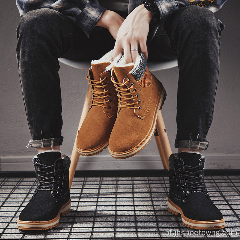 Botas de neve masculinos de inverno quente