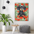 HUACAN Pictures By Numbers Animals DIY Hand Painted Wall Art For Adults Oil Painting By Numbers Flower Dog Gift Home Decor
