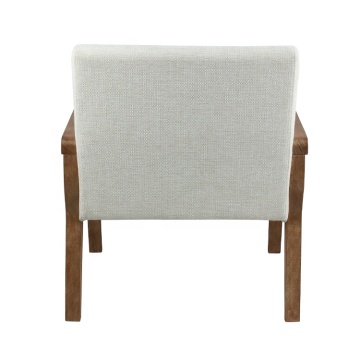 Modern Linen Fabric Restaurant Dining Wooden Chairs