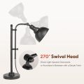 Rustic Farmhouse Task Lamp 25-29 Inch Metal Reading Light