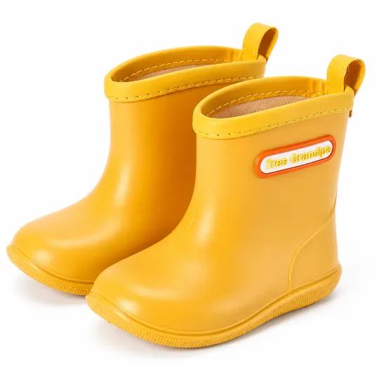 Yellow PVC Mesh Rain Shoe for Baby Children