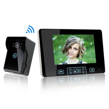 Sistema de intercomunicador de videos inalámbricos de 2.4GHz con una cámara de cobertura grande y monitor de pantalla de 7 pulgadas para la seguridad del hogar