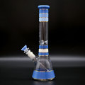 Barbarbotage en verre transparent bleu