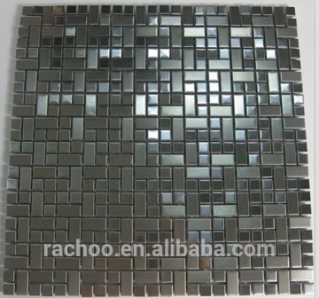 stainless steel brushed surface mosaic tile