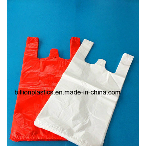 HDPE Plastic TShirt Plain Shopping Bag with or Without Printing