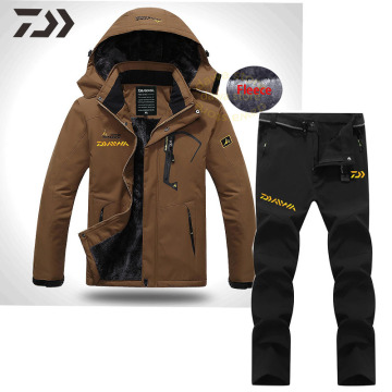 2021 Daiwa Suit for Fishing Clothing Men Clothes for Winter Jacket Waterproof Hooded Thermal Fishing Wear Windproof Fishing Shir