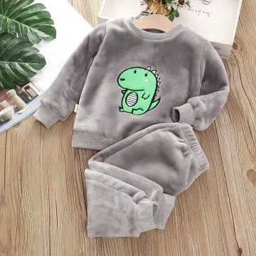 Flannel Kids Pyjamas Winter Baby Clothes Lounge Set Long Johns Kids Clothes Girls Loungewear Clothes Boys Sleepwear Pyjamas Suit