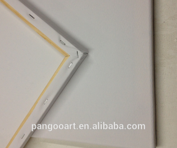 blank stretched canvas with wooden frame