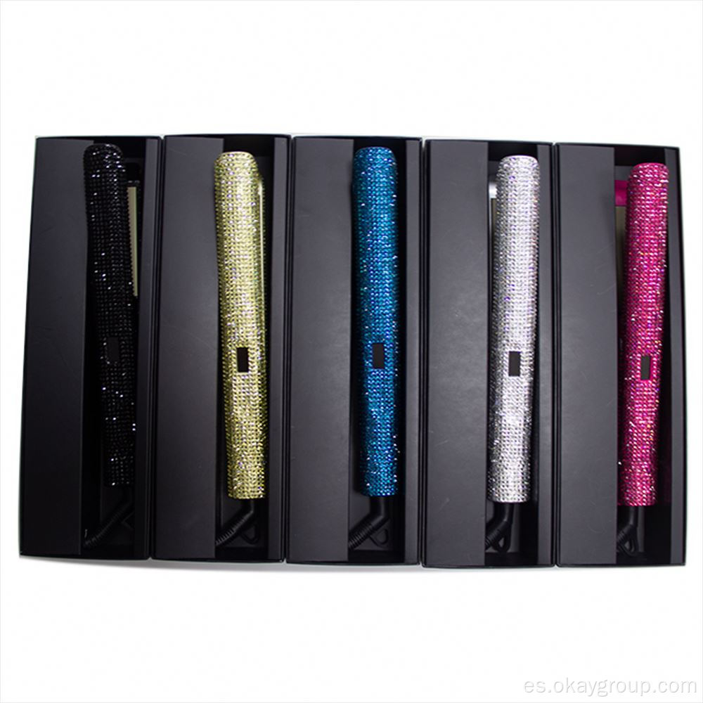 Plancha de pelo Etiqueta privada Crystal Bling Flat Iron