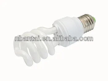 9w/11w/13w/15w half spiral CFL lamp compact fluorescent lamp