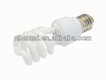 9w/11w/13w/15w half spiral CFL lamp compact fluorescent lamp