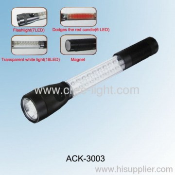 7 +18 + 6led(red) Working Flashlight With Magnet Ack-3003 