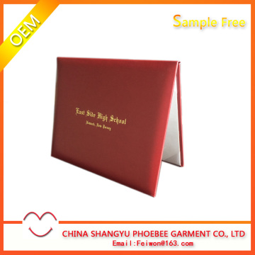 China facotry wholesale handmade red diploma cover or certificate holder
