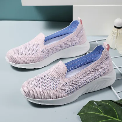 Winter Walking Shoes: Old Man's & Mother's Breathable Hollow Sneakers