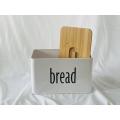 Vintage Kitchen Metall Holzdeckel Brotbox