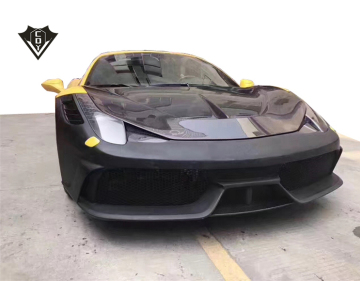 Fabrik Großhandelspreis Kohlefaser Motorhaube für Ferrari 458