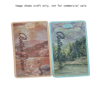 Impressionist sunset lighthouse hang tag/bookmark