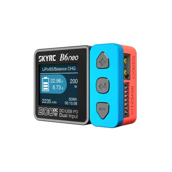 SkyRC B6NEO 200W DC 80W PD 10A Charging power XT60 lipo LIfe Lilon LiHV lipo 6s Balance charger