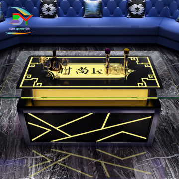 LED Glowing Cocktail Tables and Portable Bar Stools for Nightclub Events