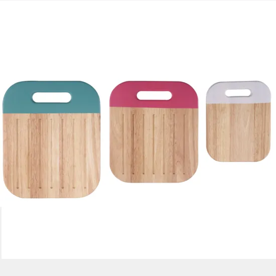 Square rubber wood bread cutting board