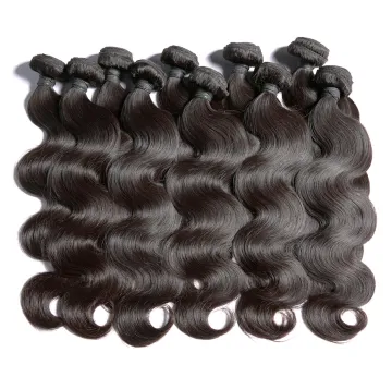 100% Unprocessed Virgin Brazilian Human Hair Brazilian Body Wave Hair Extension Remy Human Hair Bundles Natural Black Color