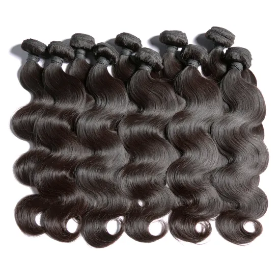 100% Unprocessed Virgin Brazilian Human Hair Brazilian Body Wave Hair Extension Remy Human Hair Bundles Natural Black Color