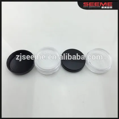 As plastic Loose powder jar/mineral cosmetics jars