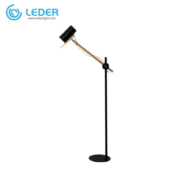 LEDER Wooden Reading Floor Lamp