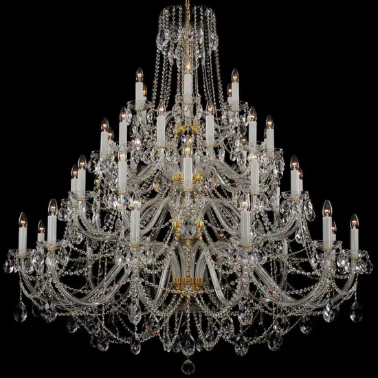 Luxury Crystal Chandelier for Living Room - Smoke Crystal LED Ceiling Lamp