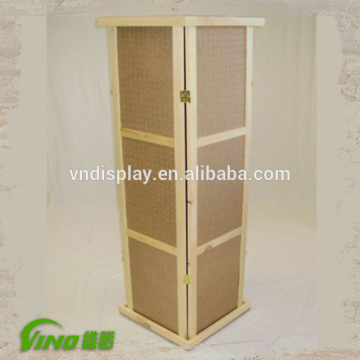 Rotating pegboard display stand, free standing pegboard display stand, melamine mdf board