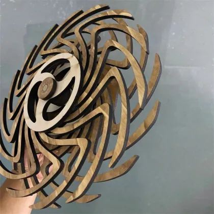 Geometric Kinetic Art Magic Windmill: 3D Rotating Kinetic Sculpture for Home Decor