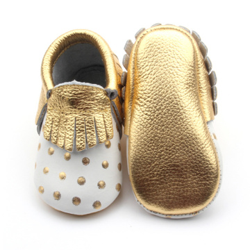 Golden Spot White Baby Mocassin