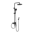 2021 4 function rainfall shower column brass faucet mixer set rainfall black bathroom shower