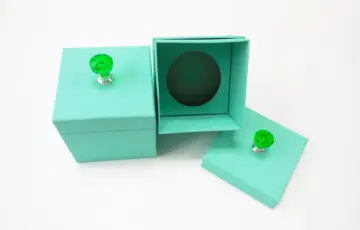 Green Color Printed Cardboard Candle Packaging Box